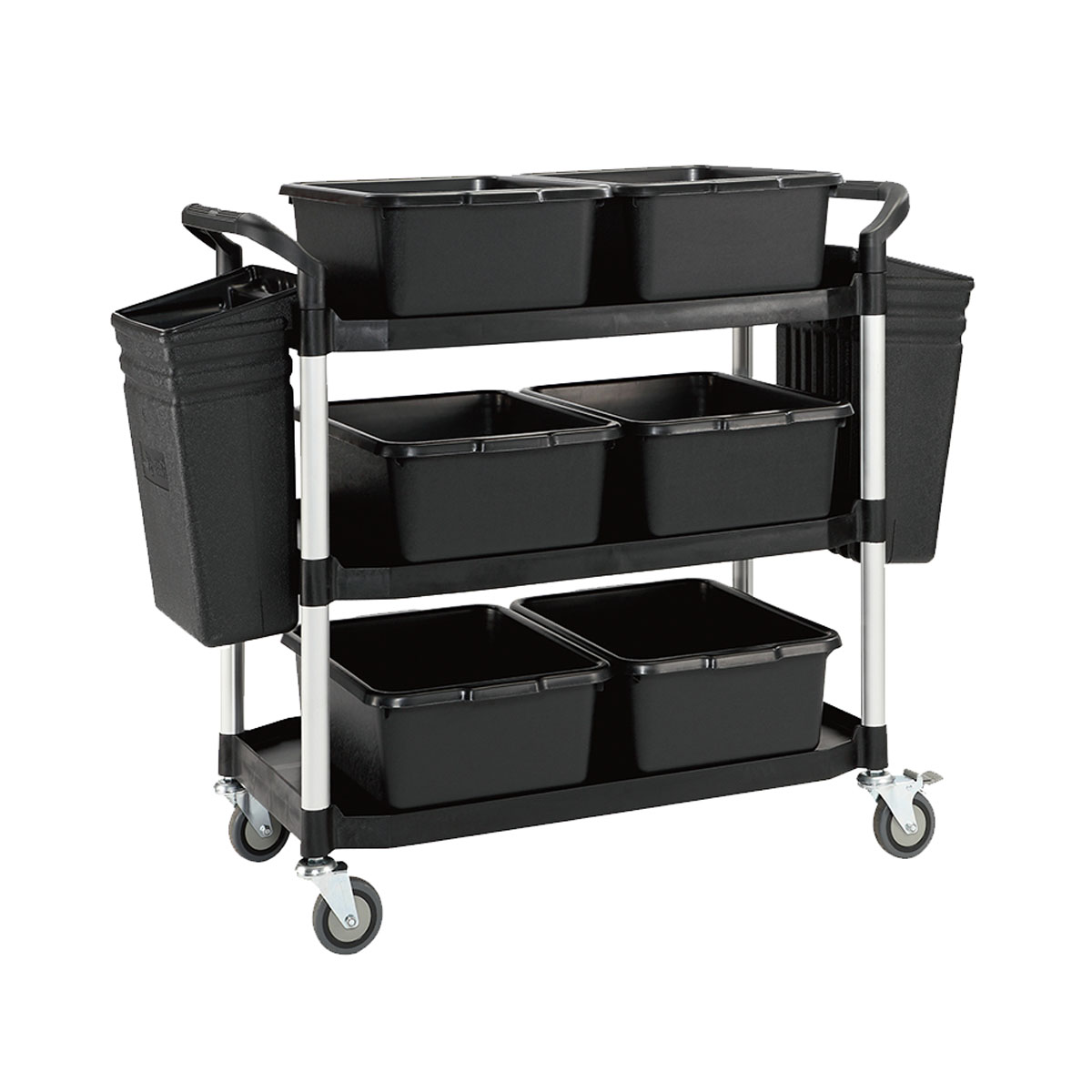 Buy Service Trolley with Side and Centre Buckets in Trolleys from Astrolift NZ